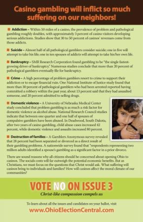 Back side of Vote NO on Issue 3 bulletin insert.  Click to see enlarged copy.